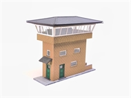 Moderne blokpost gule sten